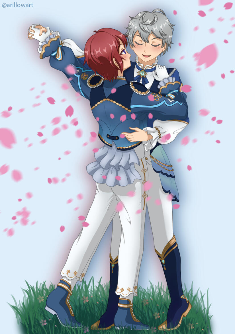 Female Tsukasa portrait, she's wearing her school uniform and has a bow on her hair.